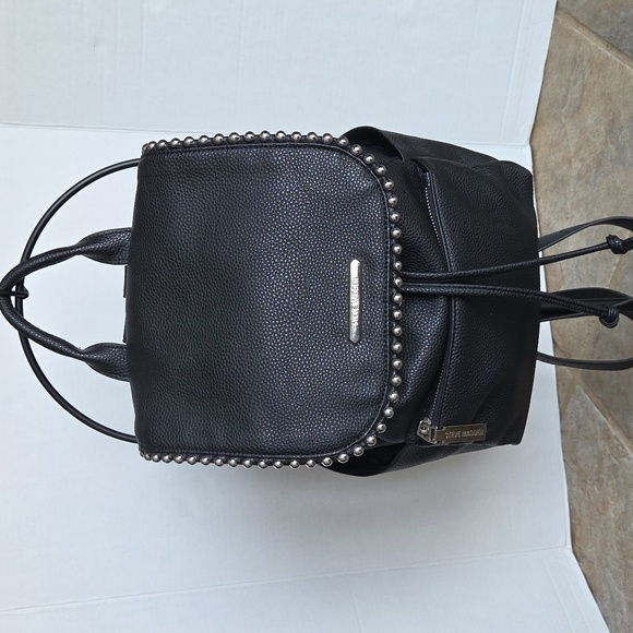 Steve Madden Black Backpack Stud Accents - Picture 1 of 17